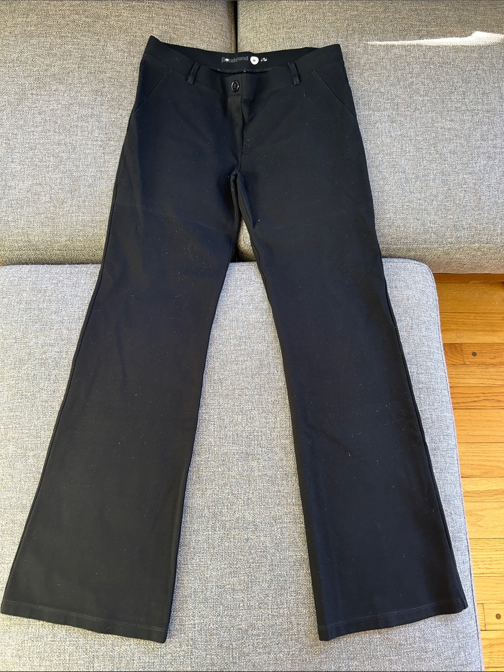 Betabrand Men’s Black Bootcut Jeans